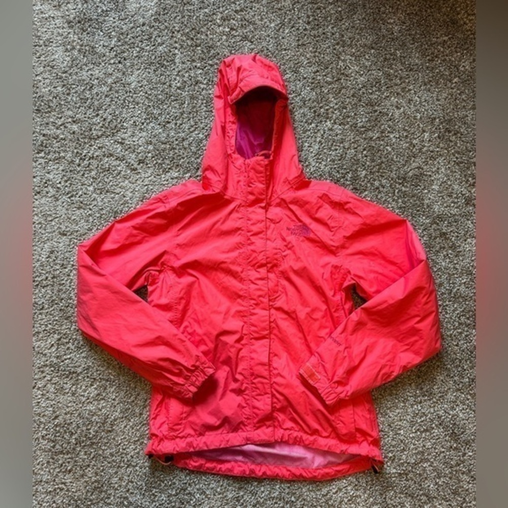 North Face Pink Hyvent rain jacket size xs